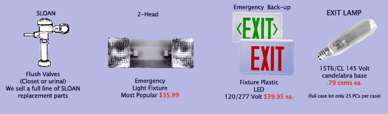 exit signs and lamps